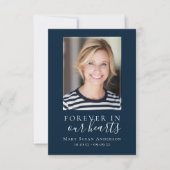 Für immer in unserem Herzen Foto Beerdigungskarte Einladung (Vorderseite)