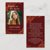 Für immer in unserem Herzen Foto Beerdigungskarte Visitenkarte (Vorne/Hinten)