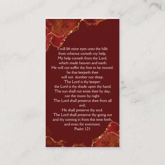 Für immer in unserem Herzen Foto Beerdigungskarte Visitenkarte (Rückseite)