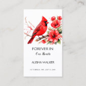 Für immer in unserem Herzen Foto Beerdigungskarte Visitenkarte (Vorderseite)