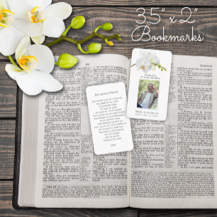 Für immer in unserem Herzen Foto Beerdigungskarte Visitenkarte