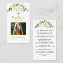 Für immer in unserem Herzen Foto Beerdigungskarte