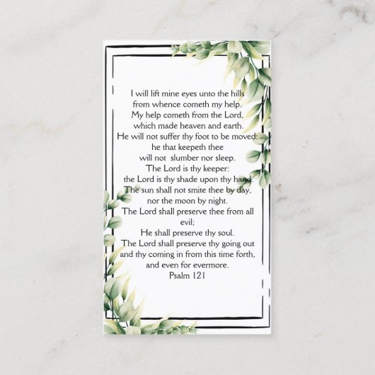 Für immer in unserem Herzen Foto Beerdigungskarte Visitenkarte (Rückseite)