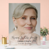 Für immer in unserem Herzen Foto Begrüßungsfeier Acrylschild (Hochzeit)