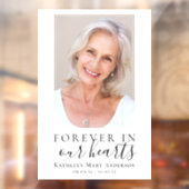 Für immer in unserem Herzen Foto Begrüßungszeichen Fensteraufkleber (Blatt 2)