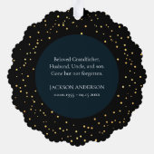 Für immer in unserem Herzen Foto Erinnerung Ornament Karte (Rückseite)