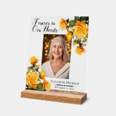 Für immer in unserem Herzen Foto Gedenkmal Akrylli Acrylschild (Winkel)