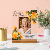 Für immer in unserem Herzen Foto Gedenkmal Akrylli Acrylschild (Hochzeit)