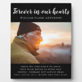 Für immer in unserem Herzen Foto Gedicht Tribut Fotoplatte (Vorderseite)