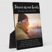 Für immer in unserem Herzen Foto Gedicht Tribut Fotoplatte (Seite)