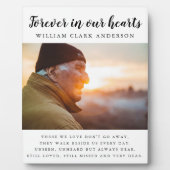 Für immer in unserem Herzen Foto Gedicht Tribut Fotoplatte (Vorderseite)
