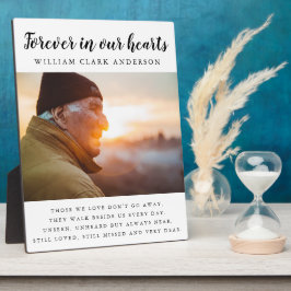 Für immer in unserem Herzen Foto Gedicht Tribut Fotoplatte