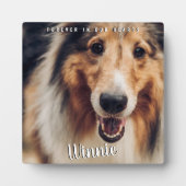 Für immer in unserem Herzen Foto Haustier Erinneru Fotoplatte (Vorderseite)