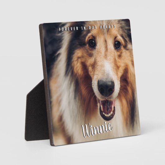Für immer in unserem Herzen Foto Haustier Erinneru Fotoplatte (Vorderseite)