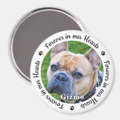 Für immer in unserem Herzen Foto Haustier Hunde-Ge Magnet (Vorderseite/Rückseite)