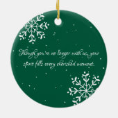 Für immer in unserem Herzen | FOTO Keramik Ornament (Hinten)