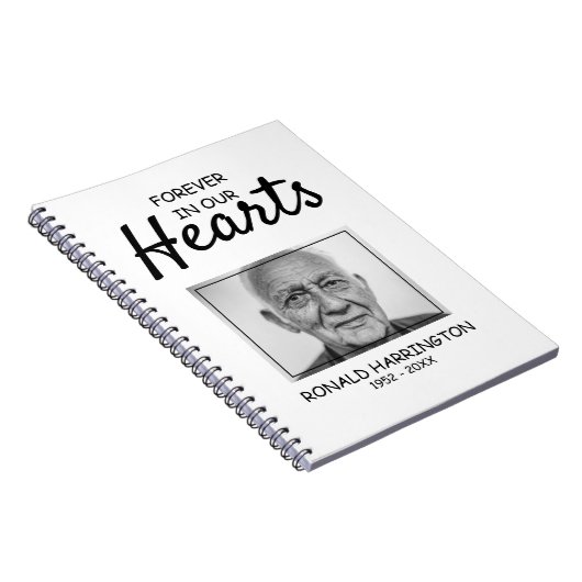 Für immer in unserem Herzen | Foto Memorial Guest Notizblock (Rechte Seite)