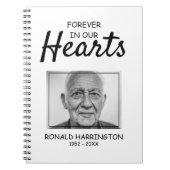 Für immer in unserem Herzen | Foto Memorial Guest Notizblock (Vorderseite)