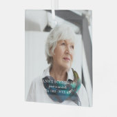 Für immer in unserem Herzen | FOTO Ornament Aus Glas (Vorderseite links)