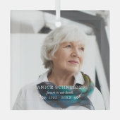 Für immer in unserem Herzen | FOTO Ornament Aus Glas (Vorderseite)