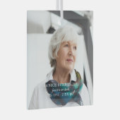 Für immer in unserem Herzen | FOTO Ornament Aus Glas (Vorderseite Rechts)