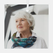 Für immer in unserem Herzen | FOTO Ornament Aus Glas (Rückseite)