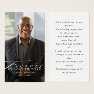 Für immer in unserem Herzen Foto Sympathie-Karte