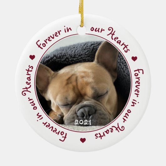 Für immer in unserem Herzen - Gedenkstätte für Hau Keramik Ornament (Hinten)