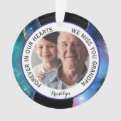 Für immer in unserem Herzen Großvater Moderne Ornament (Vorderseite)