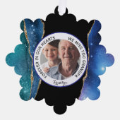 Für immer in unserem Herzen Großvater Moderne Ornament Karte (Vorderseite)