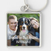 Für immer in unserem Herzen Haustier Hund Foto Kee Schlüsselanhänger (Vorne)