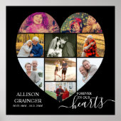 Für immer in unserem Herzen Herz geformt 9 Foto Co Poster (Vorne)