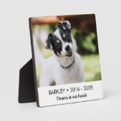 Für immer in unserem Herzen Hunde-Memorial-Foto Fotoplatte (Vorderseite)