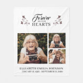 Für immer in unserem Herzen in der Liebe Erinnerun Fleecedecke (Vorderseite)