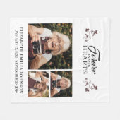 Für immer in unserem Herzen in der Liebe Erinnerun Fleecedecke (Vorderseite (Horizontal))