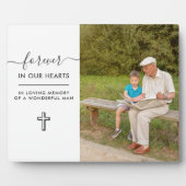 Für immer in unserem Herzen in der Liebe Erinnerun Fotoplatte (Vorderseite)