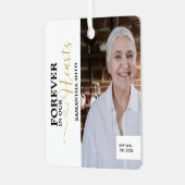 Für immer in unserem Herzen in liebevollen Gedächt Ornament Aus Metall (Vorderseite links)