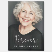 Für immer in unserem Herzen lässiges Skriptdenkmal Magnet (Vorderseite)