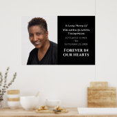 Für immer in unserem Herzen Moderne Beerdigung maß Poster (Küche)