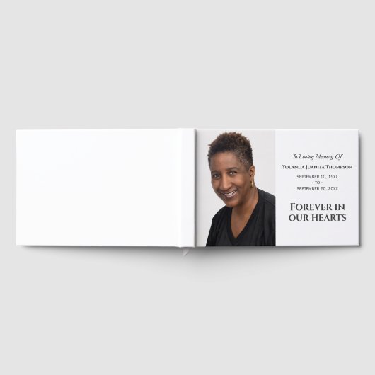 Für immer in unserem Herzen Moderne Gedächtnismess Gästebuch (Voll)