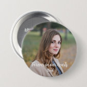 Für immer in unserem Herzen Moderne Gedenkstätte Button (Vorne & Hinten)