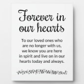 Für immer in unserem Herzen Moderne Hochzeitsmesse Fotoplatte (Vorderseite)