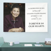 Für immer in unserem Herzen Modernes Custom Foto M Banner (Messe)