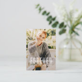 Für immer in unserem Herzen Modernes Einfaches Ele Visitenkarte (Stehend Vorderseite)