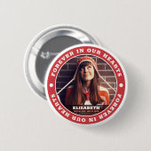 Für immer in unserem Herzen Modernes Foto mit indi Button (Vorne & Hinten)