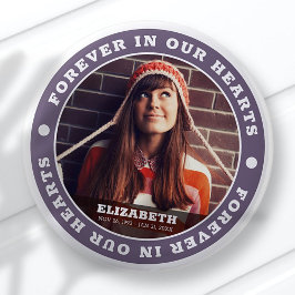 Für immer in unserem Herzen Modernes Foto mit indi Button