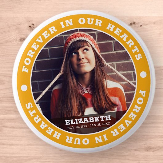 Für immer in unserem Herzen Modernes Foto mit indi Button