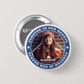 Für immer in unserem Herzen Modernes Foto mit indi Button (Vorne & Hinten)