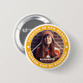 Für immer in unserem Herzen Modernes Foto mit indi Button (Vorne & Hinten)