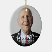 Für immer in unserem Herzen Personalisiertes Foto  Keramik Ornament (Rechts)